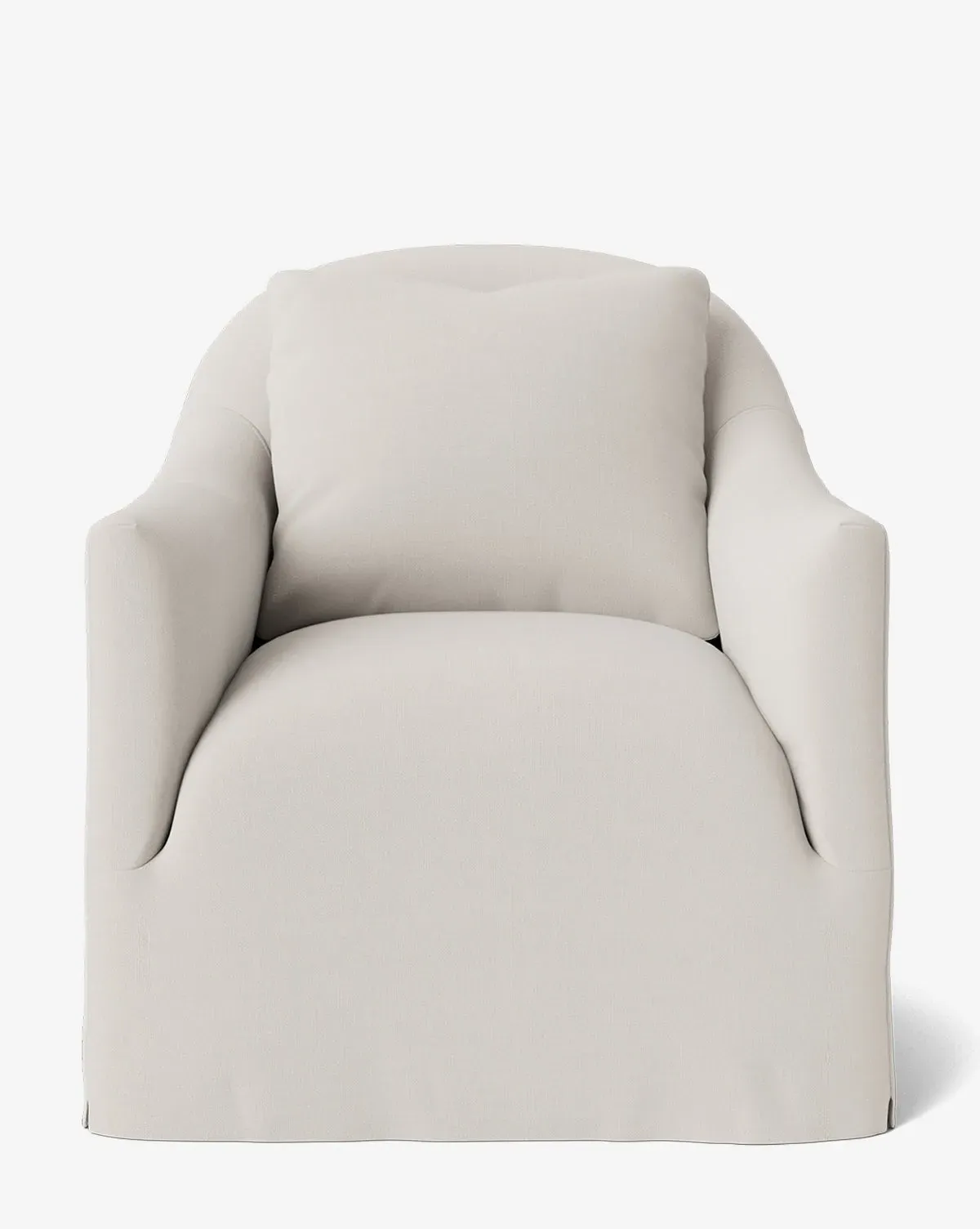 Trudeaux Slipcover Swivel Chair - Blanc Crypton product