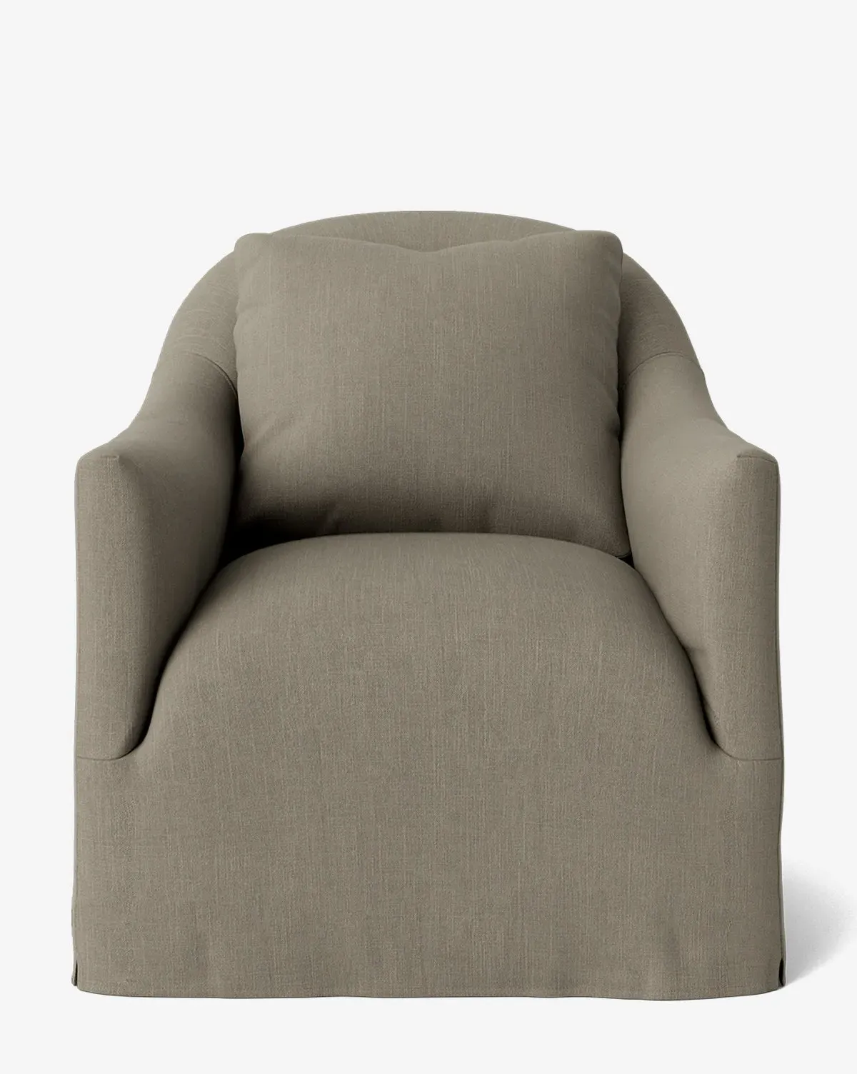 Trudeaux Slipcover Swivel Chair - Cement, Belgian Linen product
