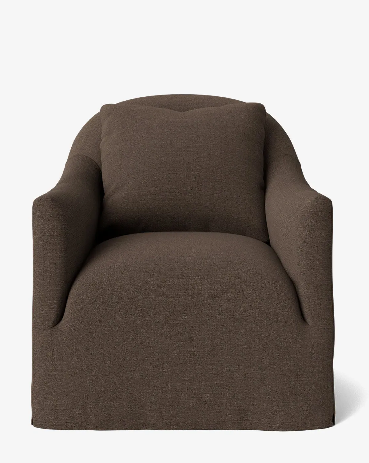 Trudeaux Slipcover Swivel Chair - Coffee, Crypton product