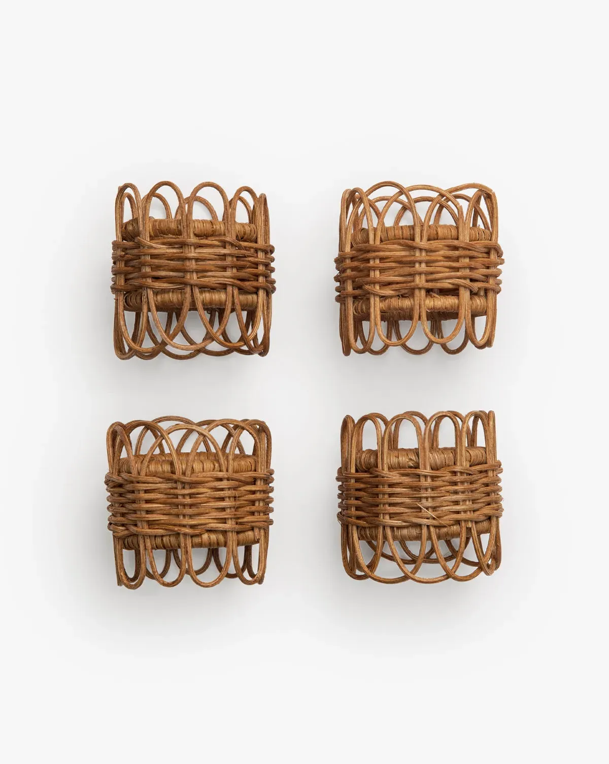 Twisted Rattan Napkin Rings Set of 4 product