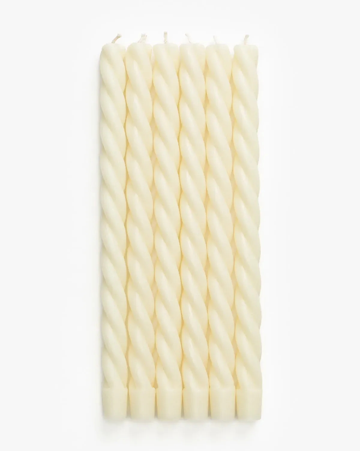 Twisted Taper Candle Set of 6 - White product