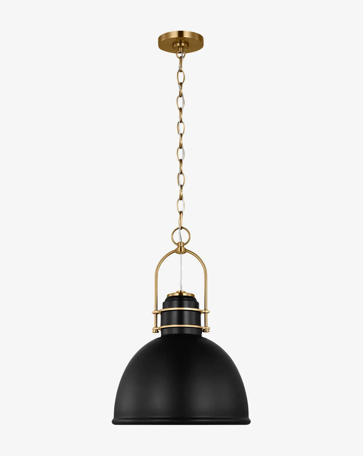 Upland XL Pendant Light - Midnight Black, Burnished Brass product
