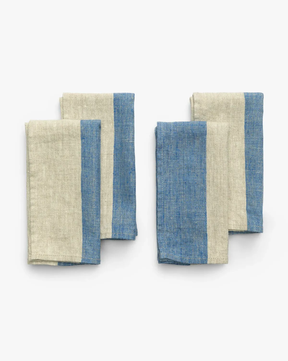 Venice Stripe Linen Napkins Set of 4 - Blue, Linen product