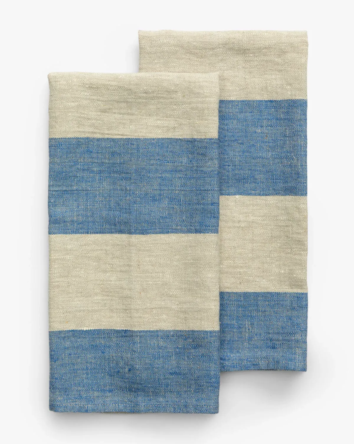 Venice Stripe Linen Tea Towels Set of 2 - Blue, Linen product