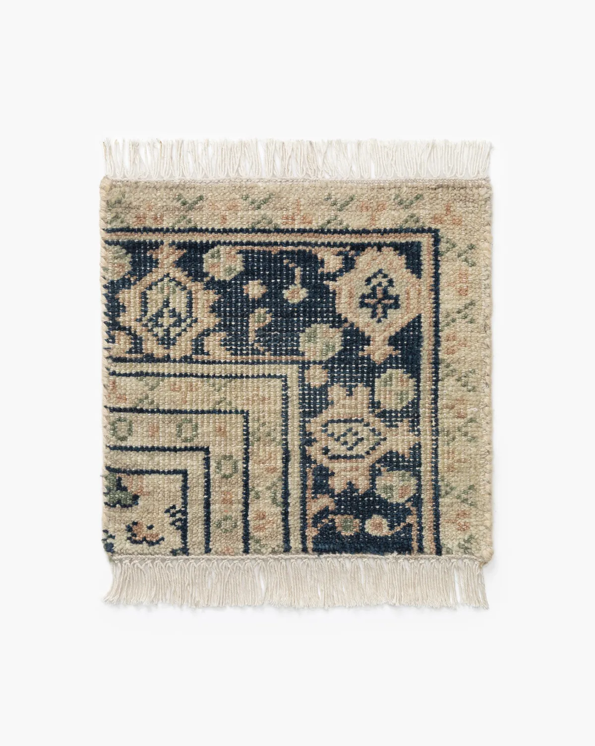 Vercelli Hand-Knotted Wool Rug Swatch - Blue, Green product