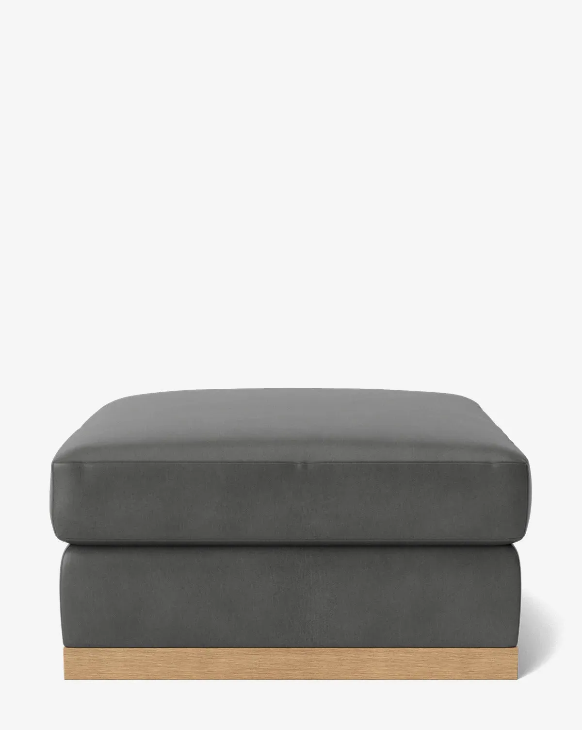Vernon Modular Ottoman - Flint, Leather product