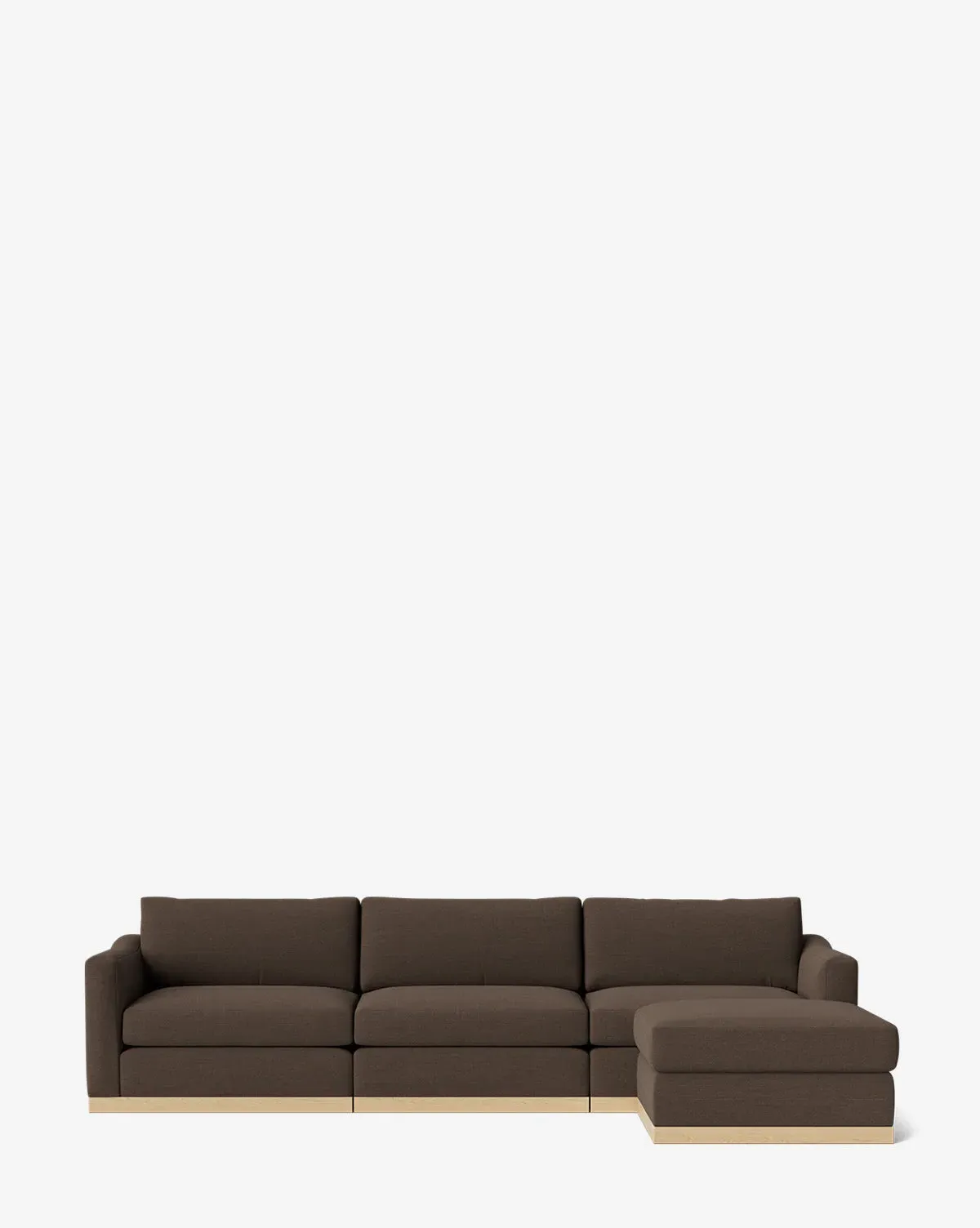 Vernon Modular Sofa with Left Chaise Ottoman - Coffee, Crypton product