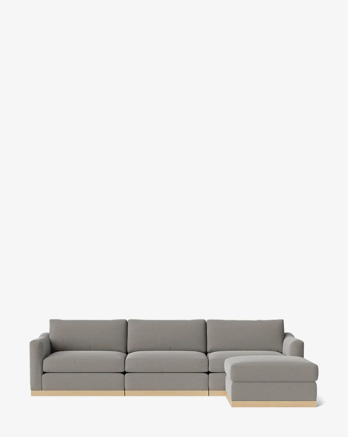 Vernon Modular Sofa with Left Chaise Ottoman - Gray, Crypton product