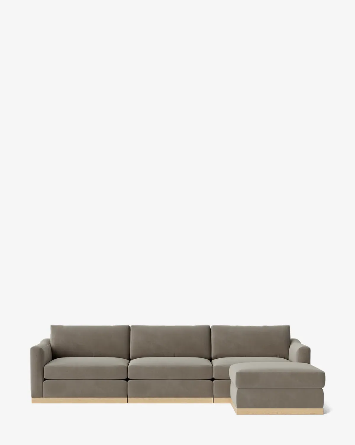 Vernon Modular Sofa with Ottoman Left Chaise - Dovetail, Velvet product