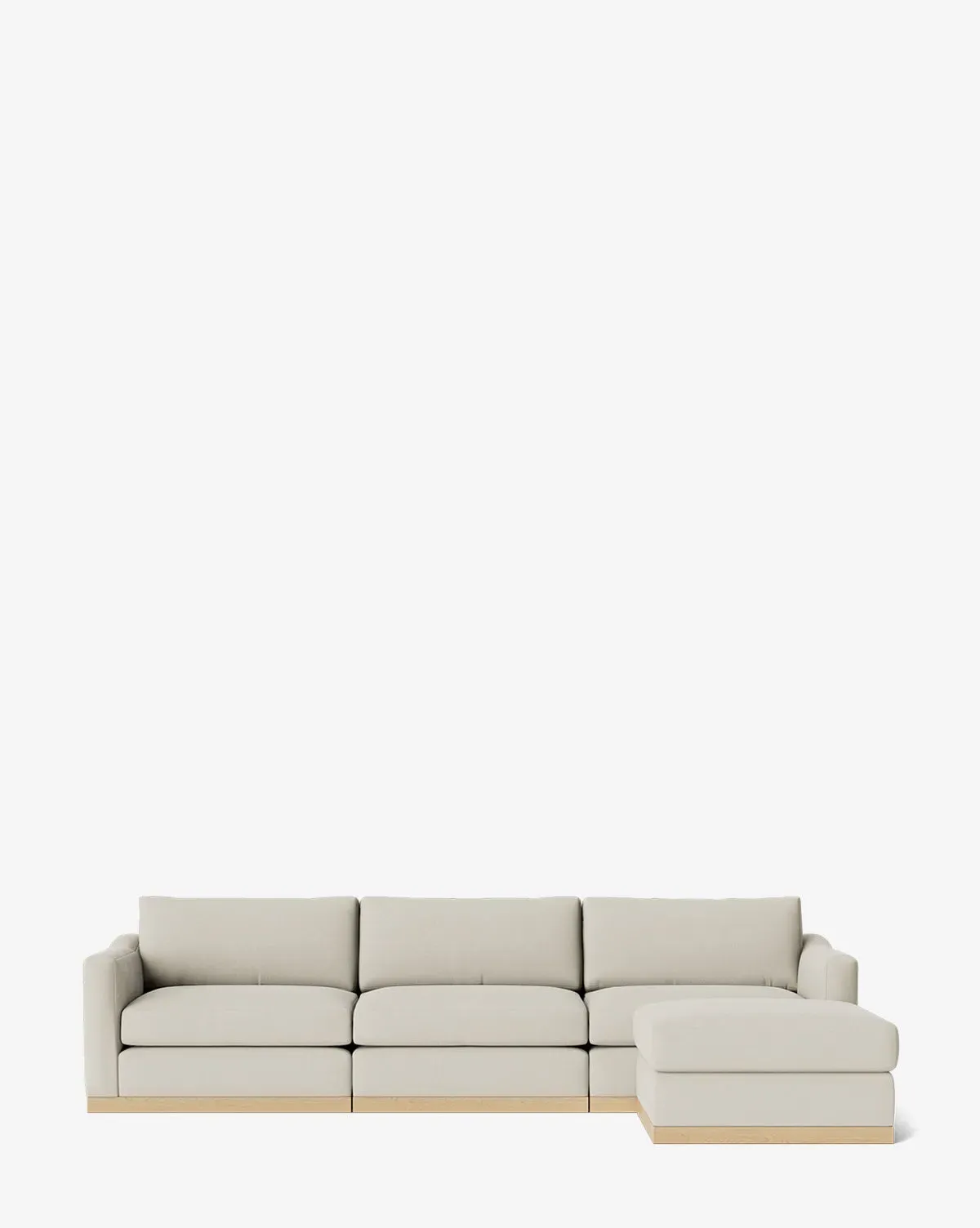 Vernon Modular Sofa with Ottoman Left Chaise - Egret Perennials product
