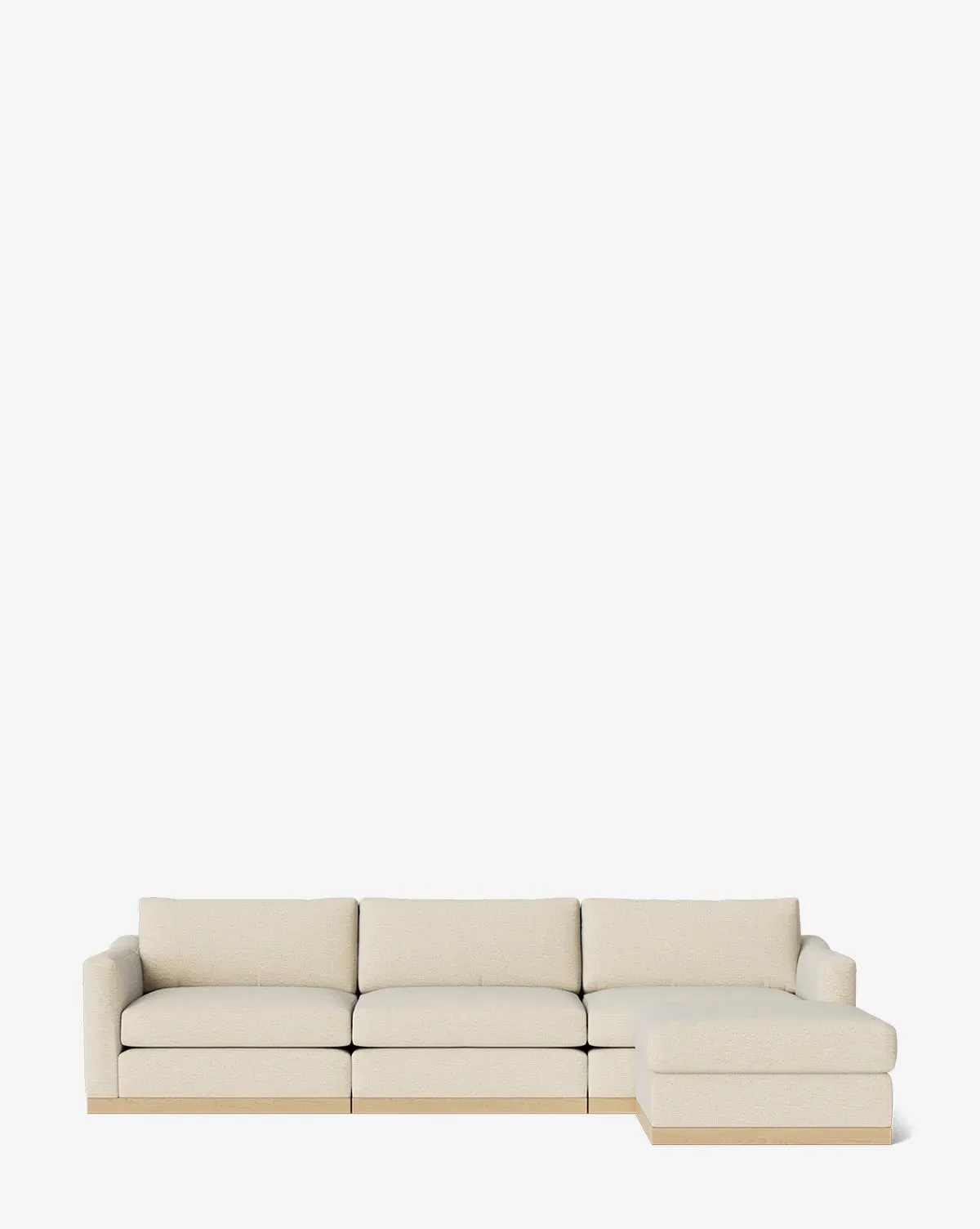 Vernon Modular Sofa with Ottoman Left Chaise - Parchment, Crypton product