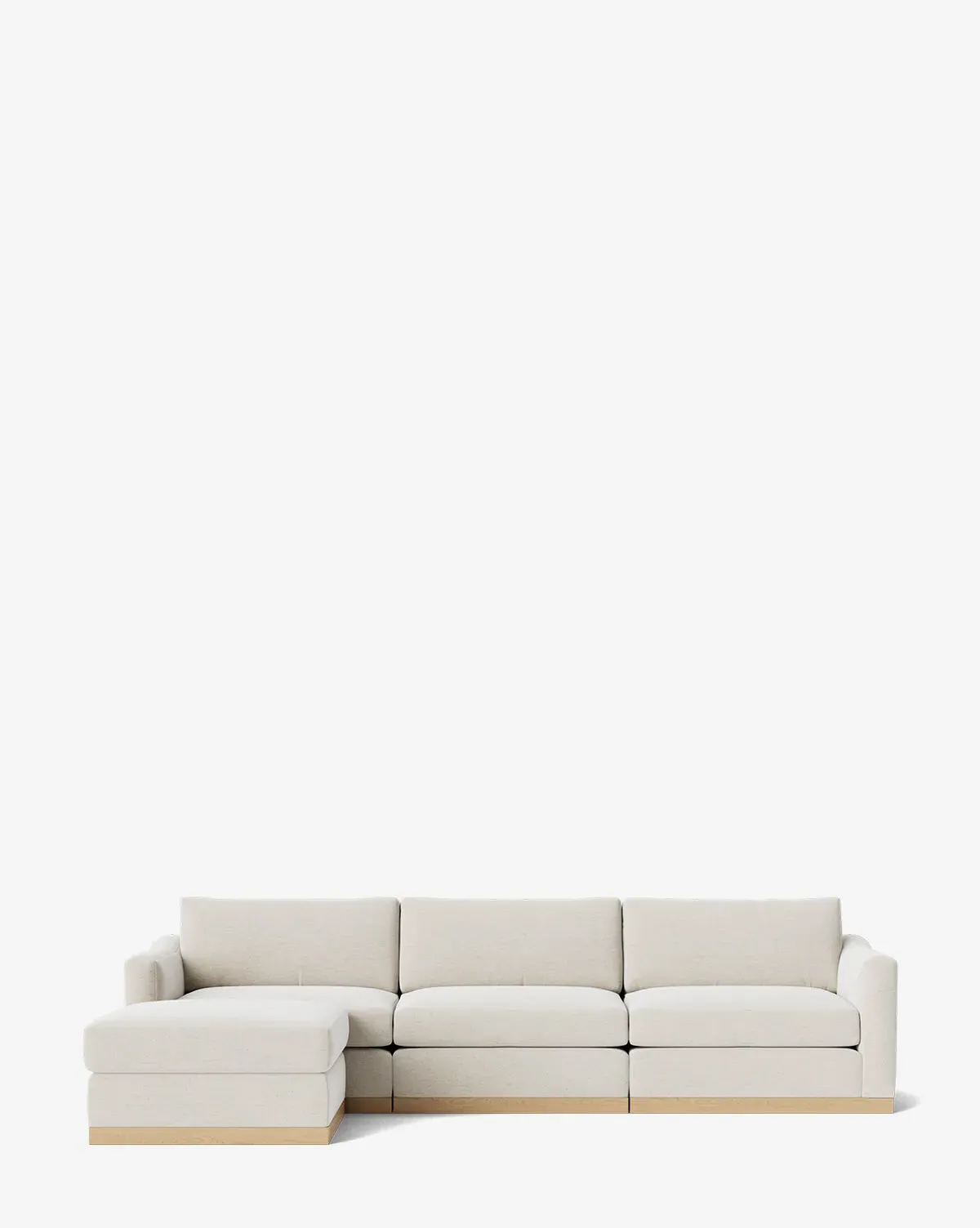 Vernon Modular Sofa with Ottoman Right Chaise - Alabaster, Crypton product