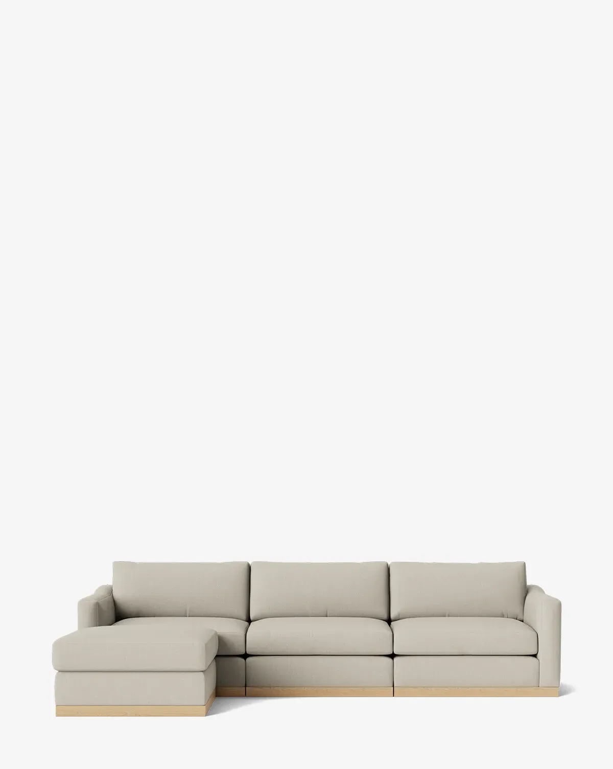 Vernon Modular Sofa with Ottoman Right Chaise - Basalt, Belgian Linen product