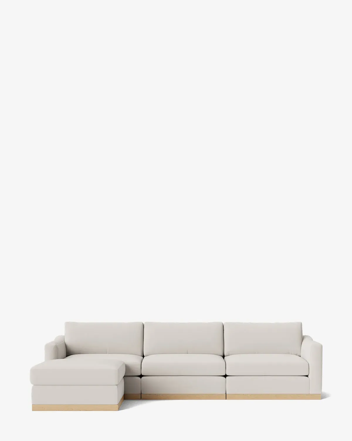 Vernon Modular Sofa with Ottoman Right Chaise - Blanc, Crypton product