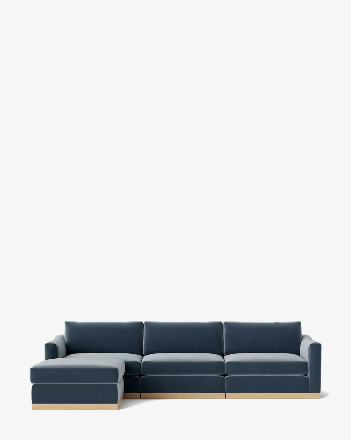 Vernon Modular Sofa with Ottoman Right Chaise - Harbor, Velvet product