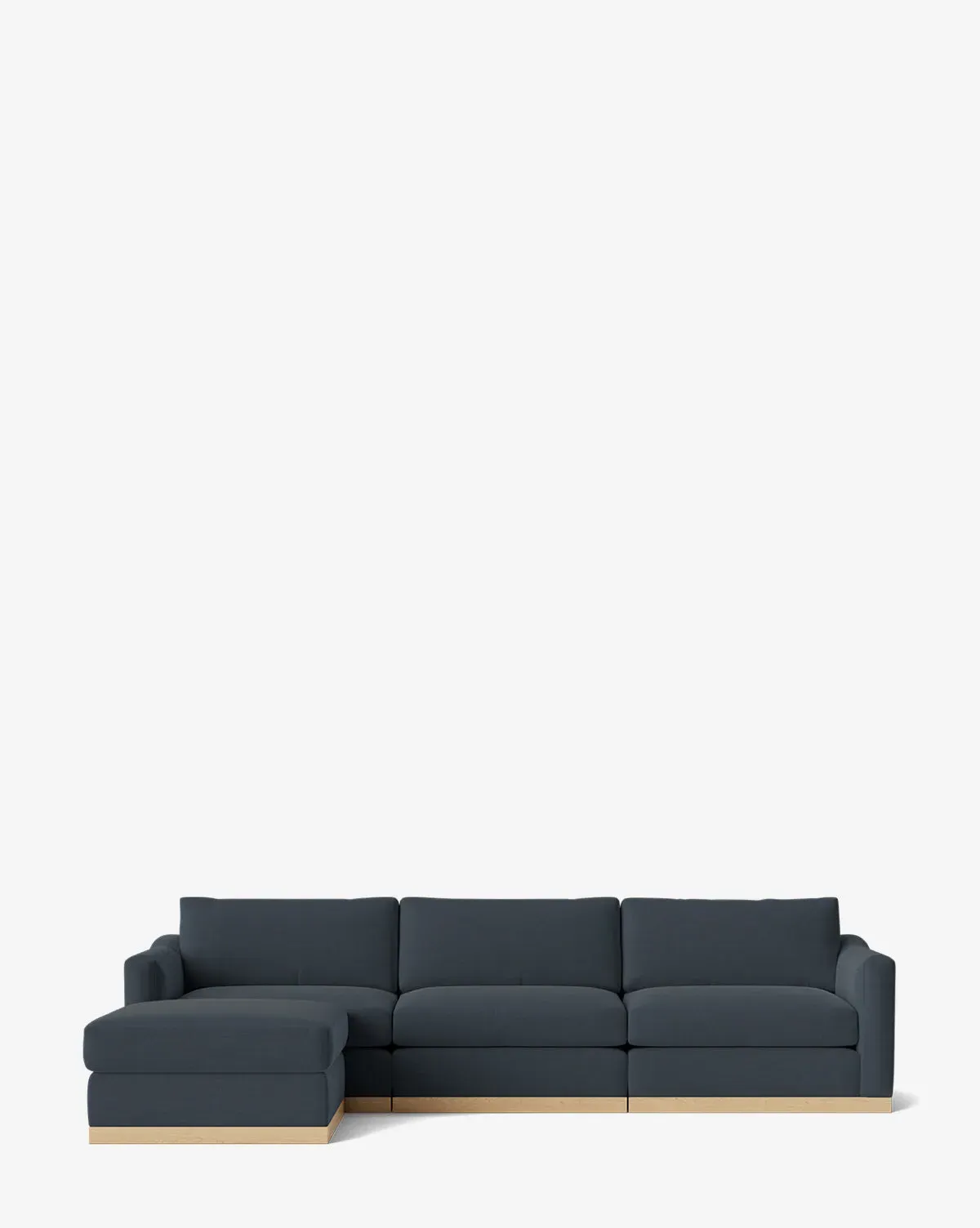 Vernon Modular Sofa with Ottoman Right Chaise - Ink Linen product