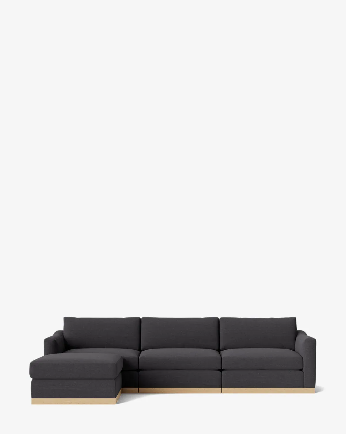 Vernon Modular Sofa with Ottoman Right Chaise - Slate, Crypton product