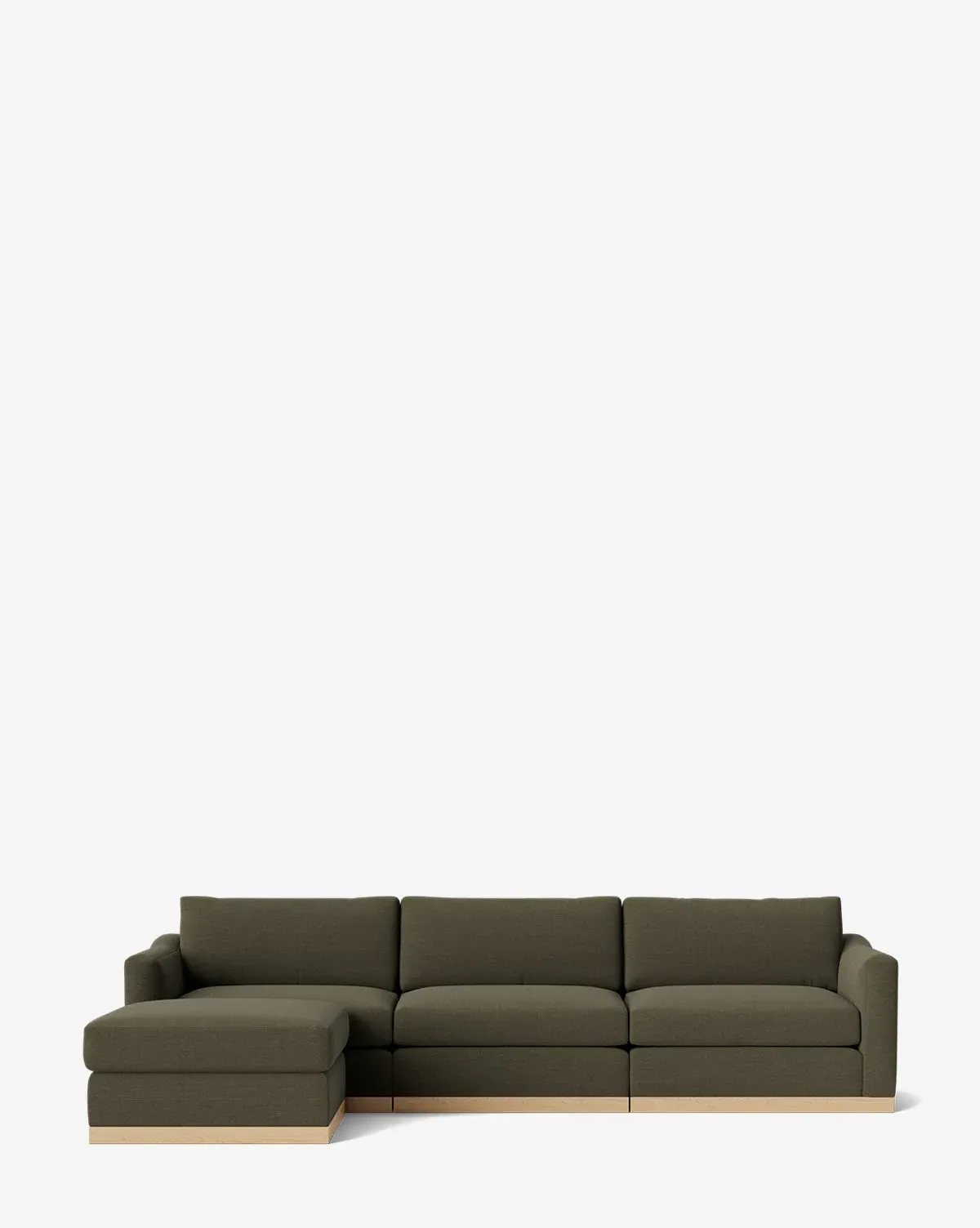 Vernon Modular Sofa with Ottoman Right Chaise - Thyme, Crypton product