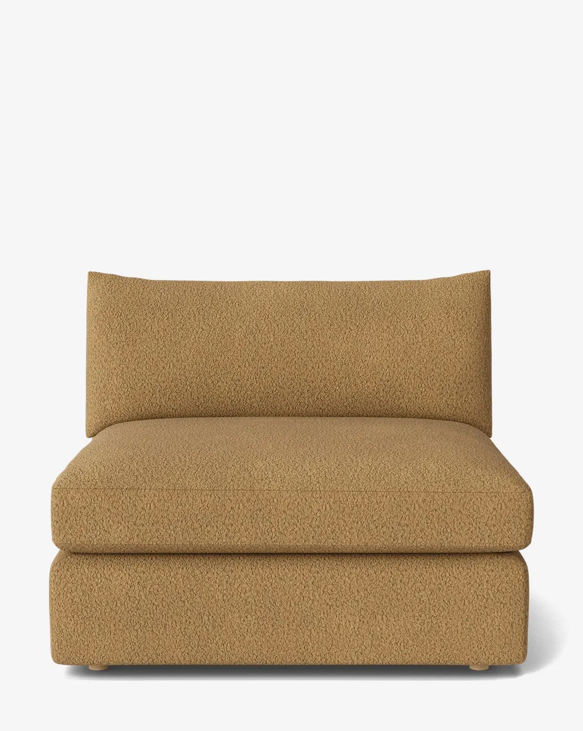 Vivienne Modular Armless Chair - Caramel, Teddy Bear Boucle product