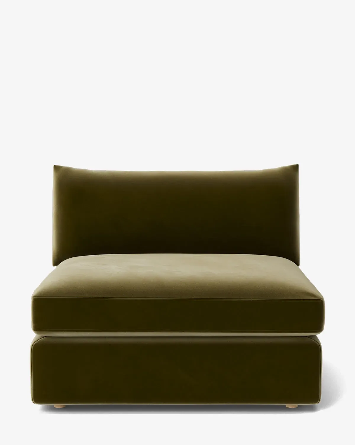 Vivienne Modular Armless Chair - Olive Velvet product