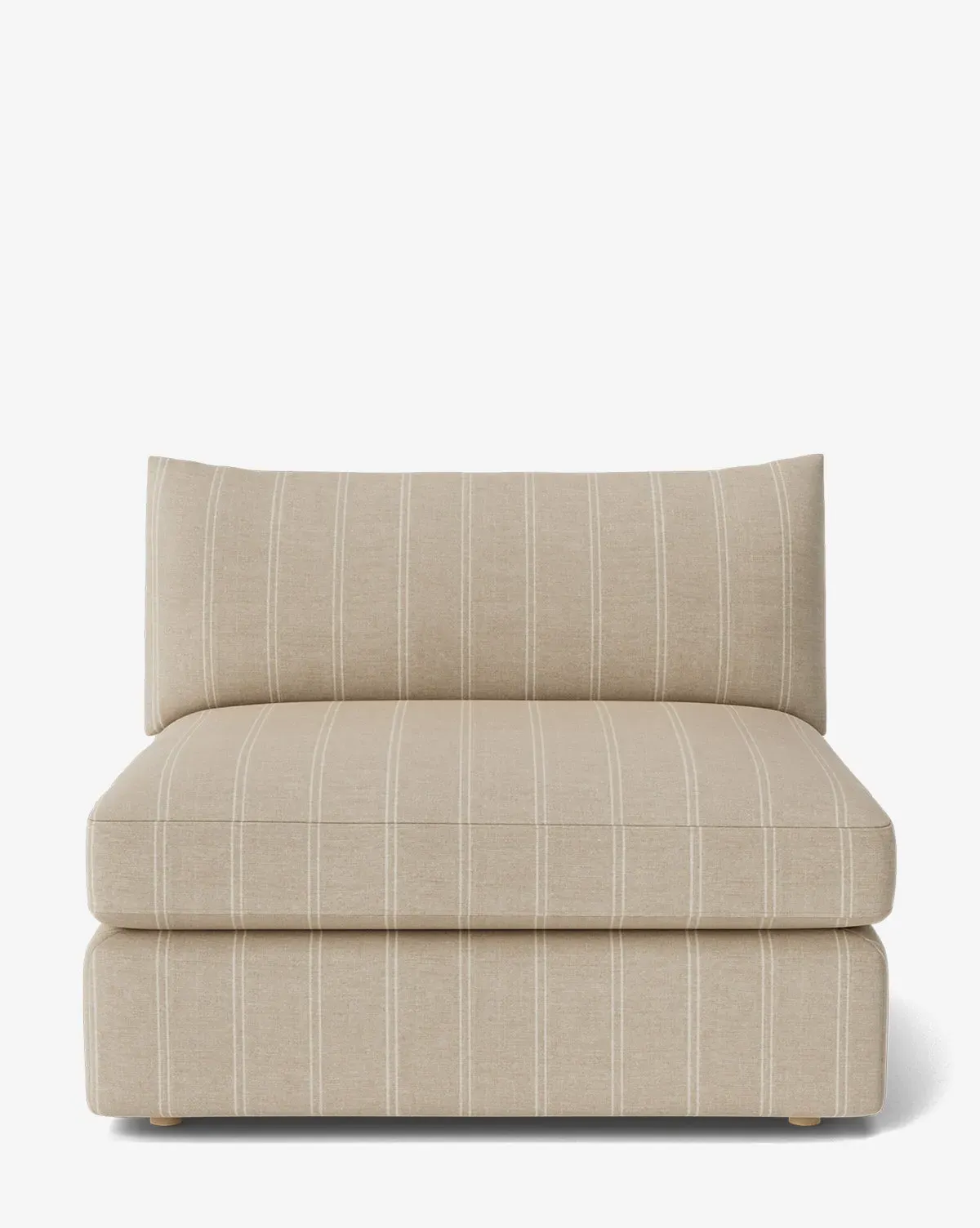 Vivienne Modular Armless Sofa - Oatmeal & Ivory Stripe, Linen product