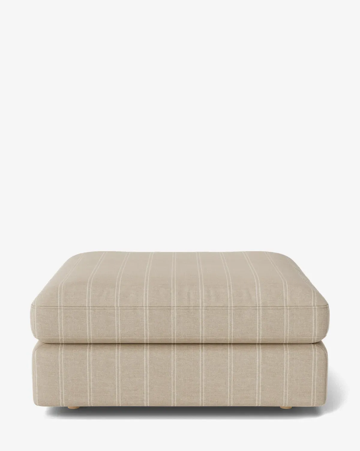Vivienne Modular Ottoman - Oatmeal & Ivory Stripe, Linen product