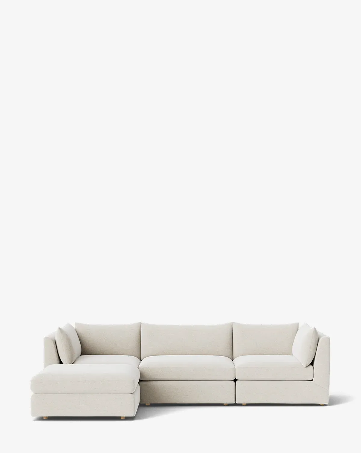 Vivienne Modular Sofa with Ottoman - Alabaster, Crypton product