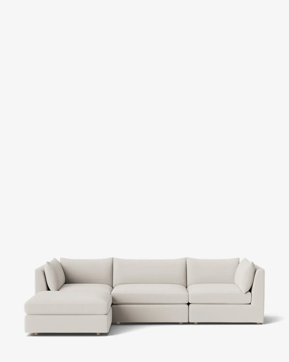 Vivienne Modular Sofa with Ottoman - Blanc, Crypton product