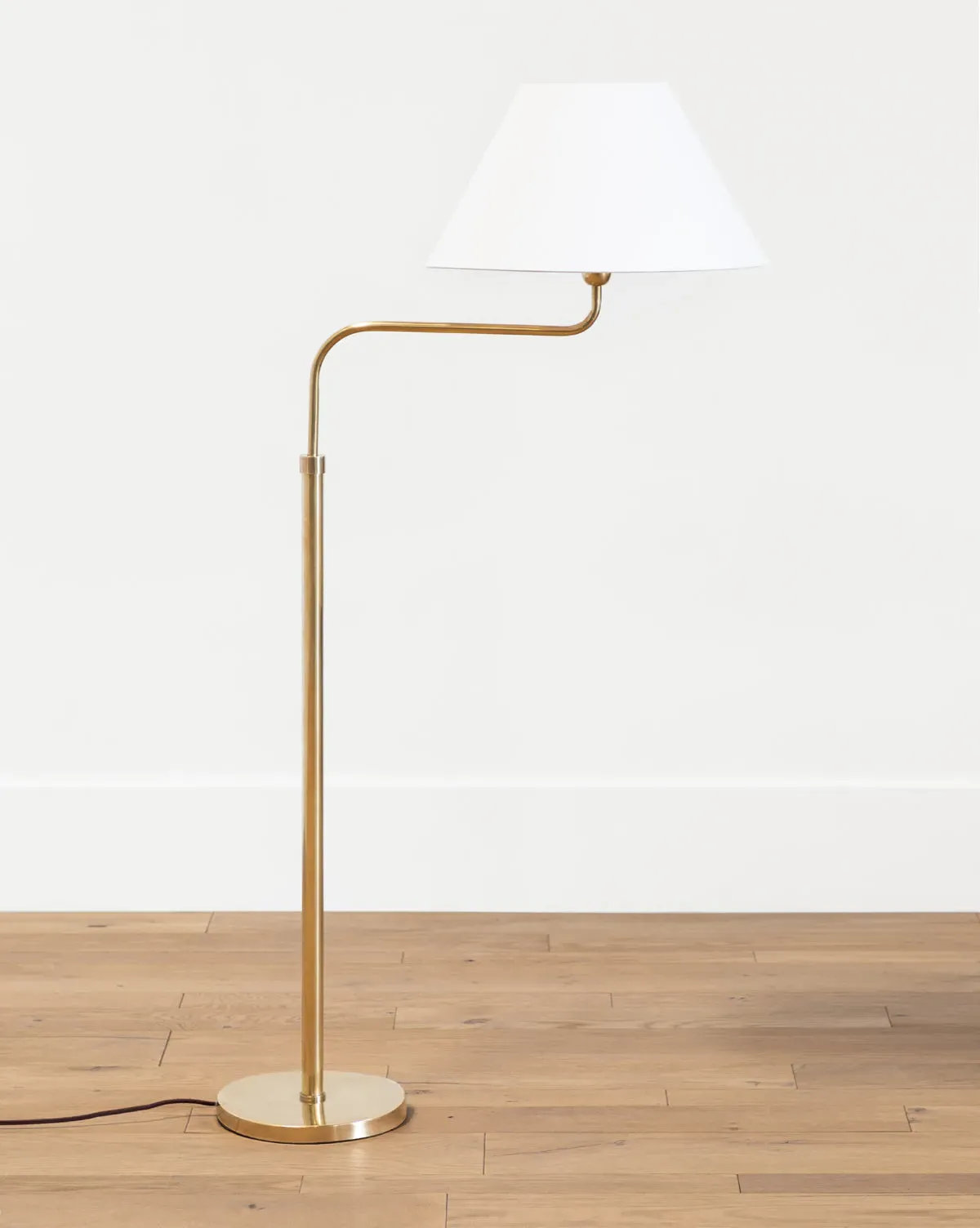 Wainwright Swoop Floor Lamp - Brass, Linen product