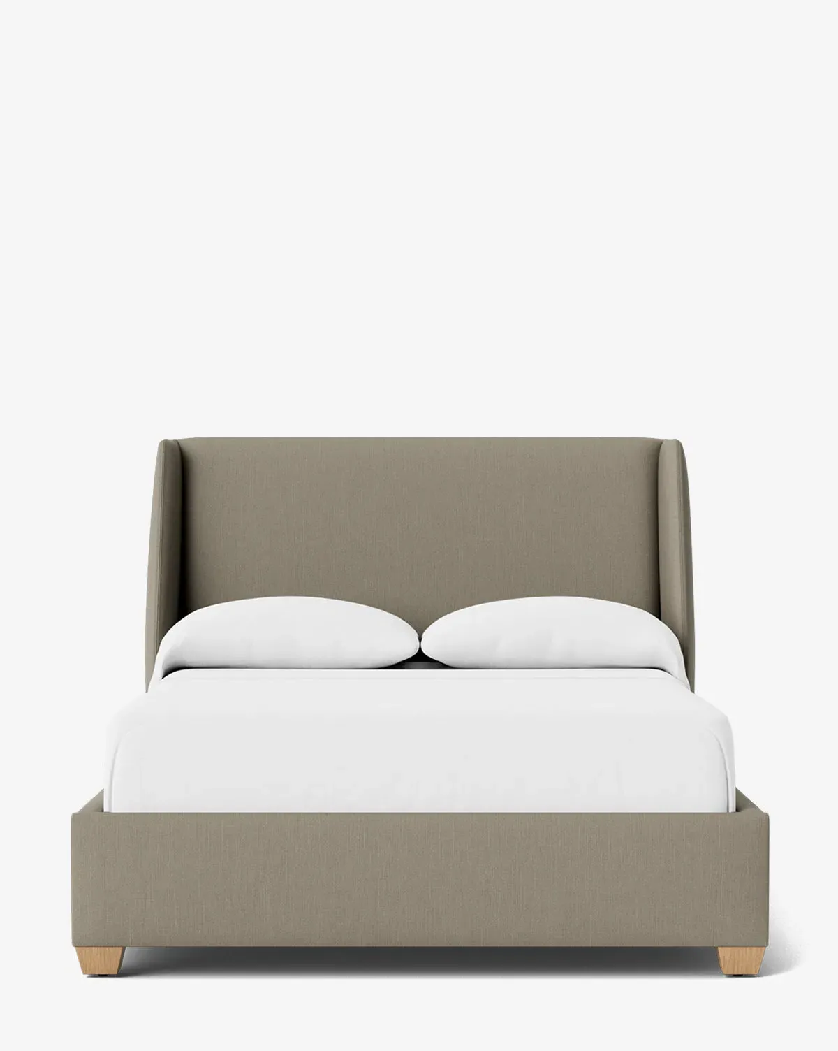 Walt Full Size Bed Low Headboard - Cement, Belgian Linen product