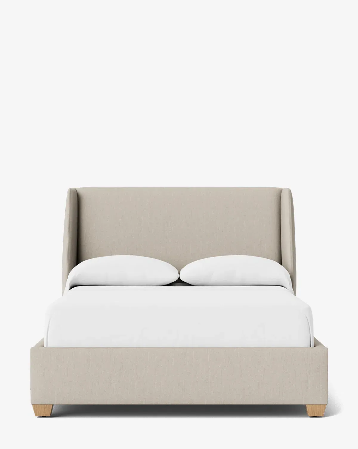 Walt Full Size Bed Low Headboard - Muslin, Belgian Linen product