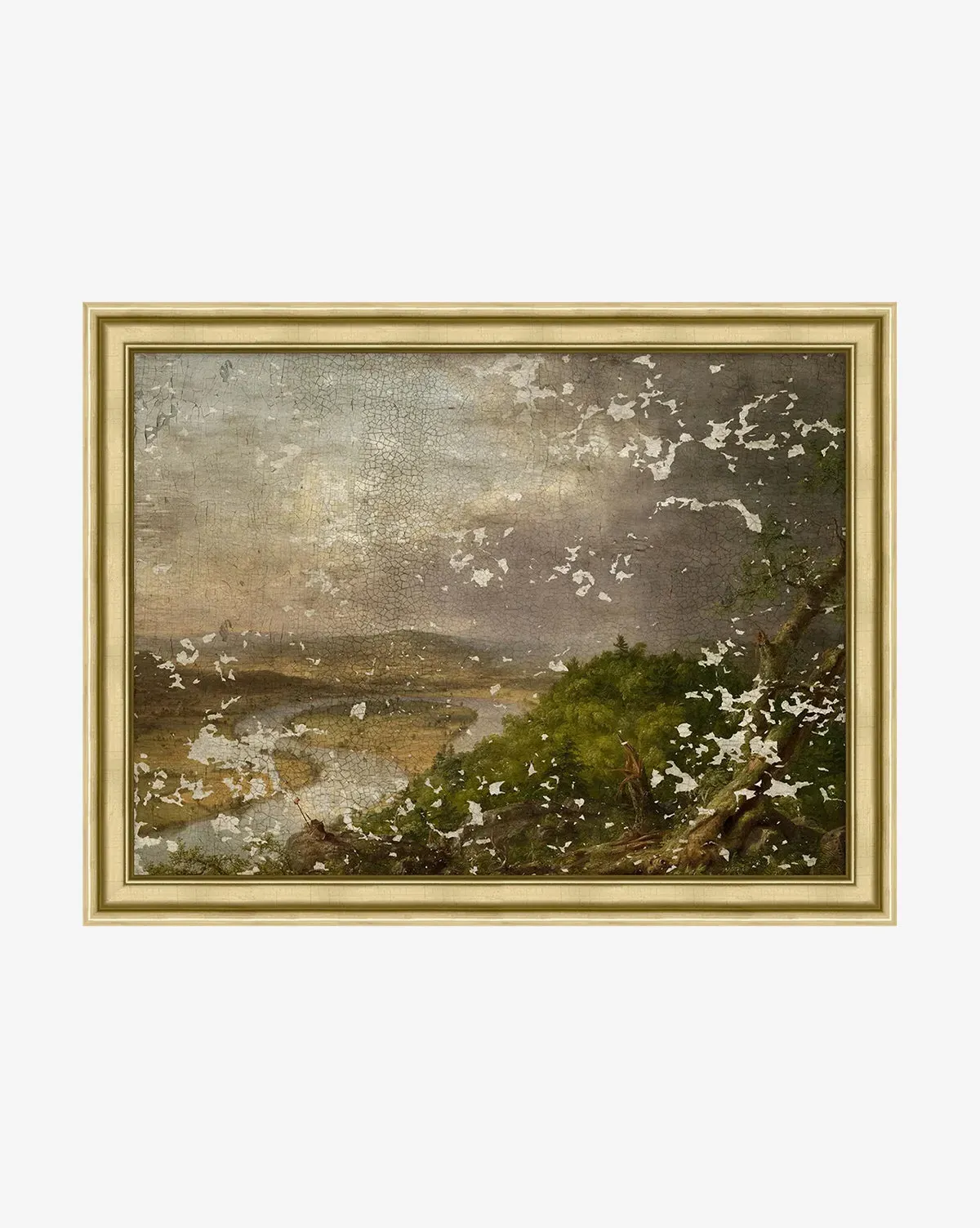 Wanderer's View Framed Giclee Canvas Print - Gold product