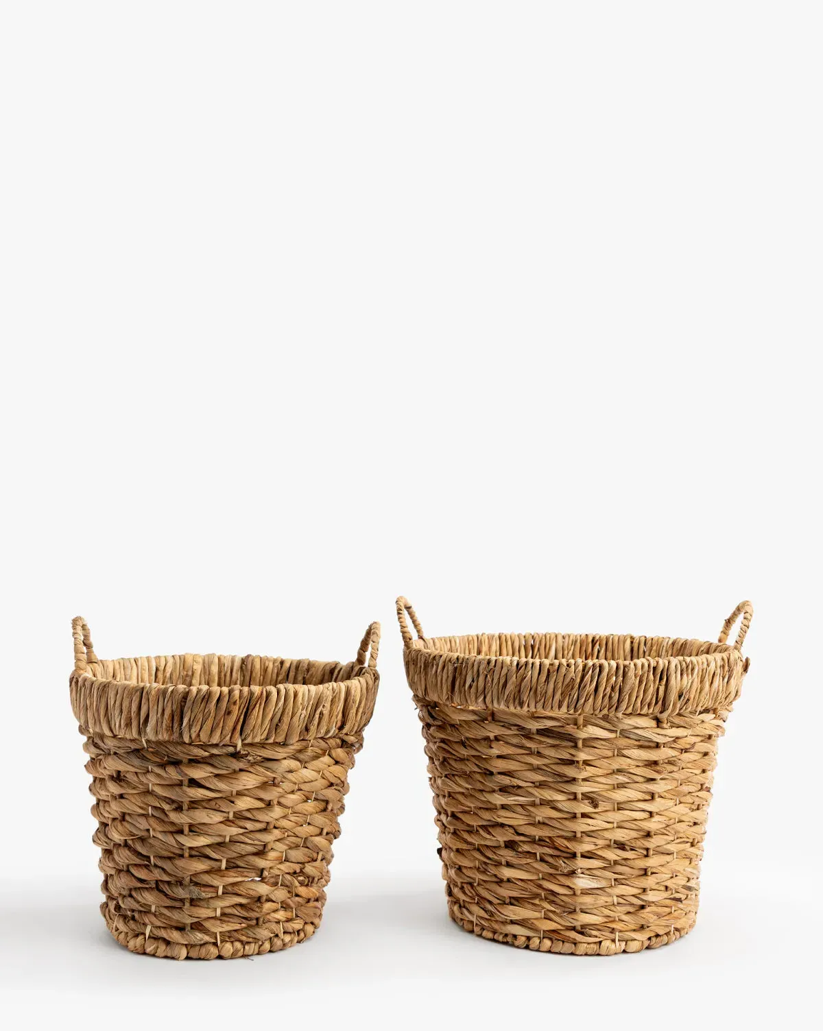 Water Hyacinth Baskets with Handles Set of 2 product