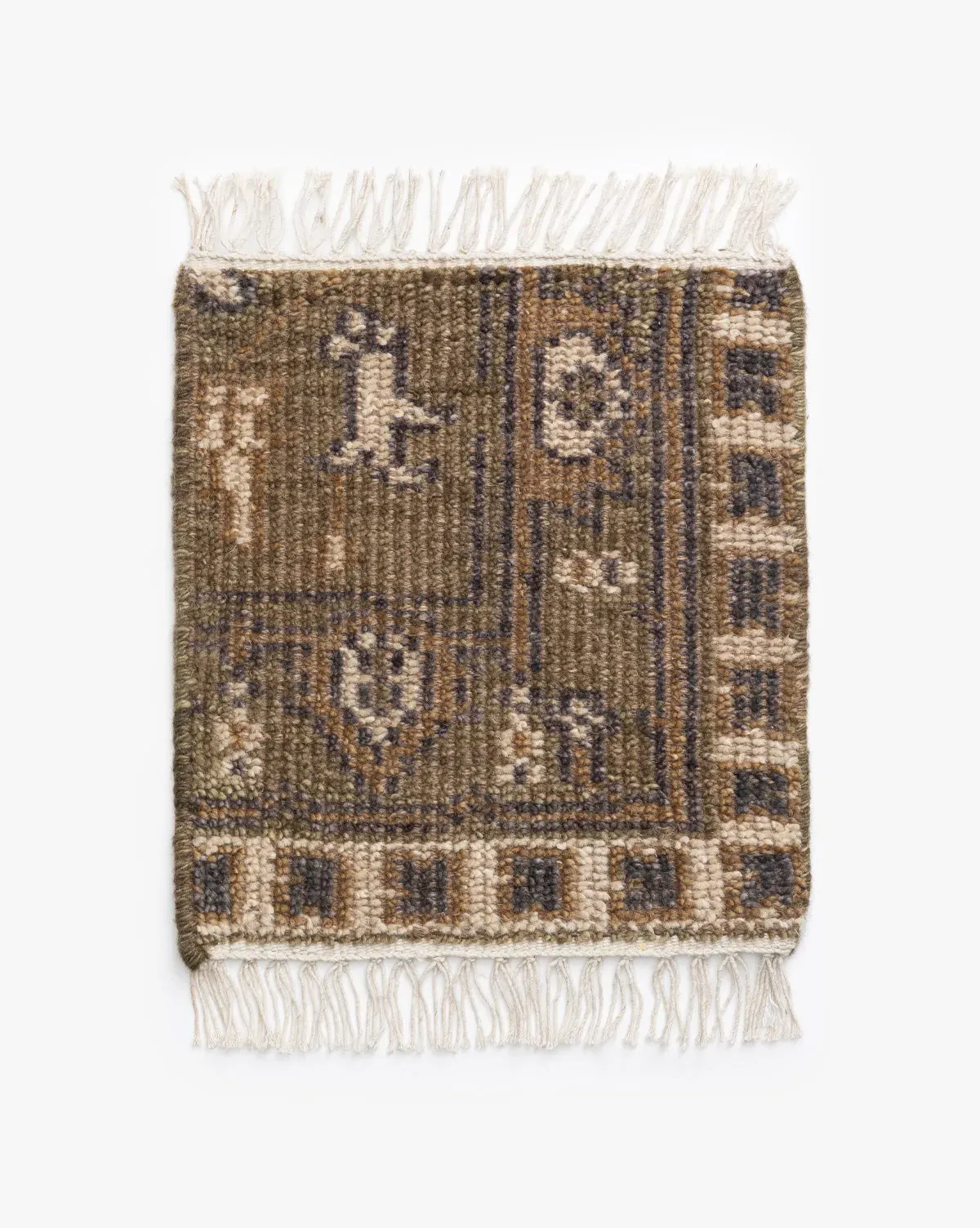 Wayland Hand-Knotted Rug Swatch - Green, Wool product