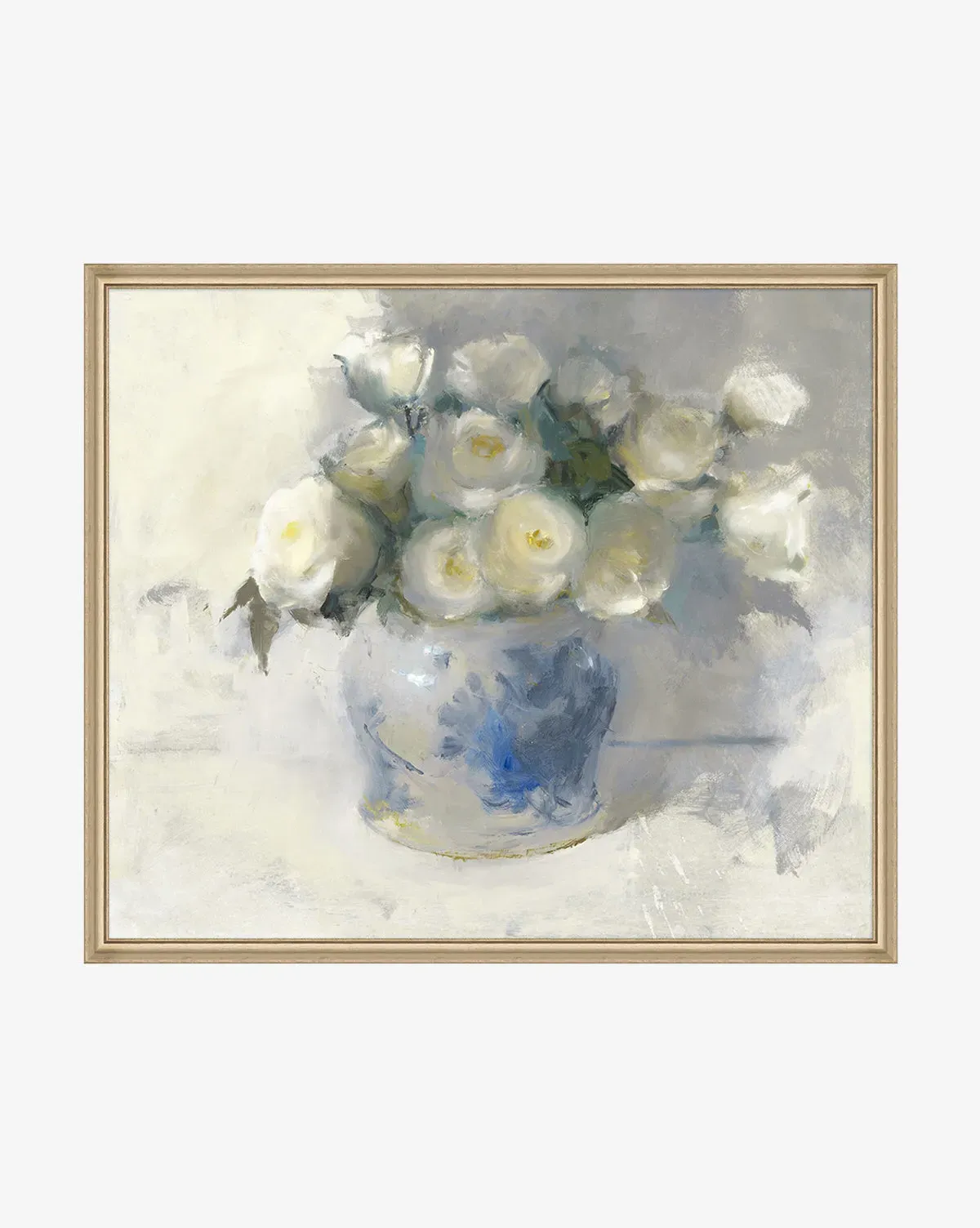 White Camellias by Leslie Dyas Framed Canvas Print product