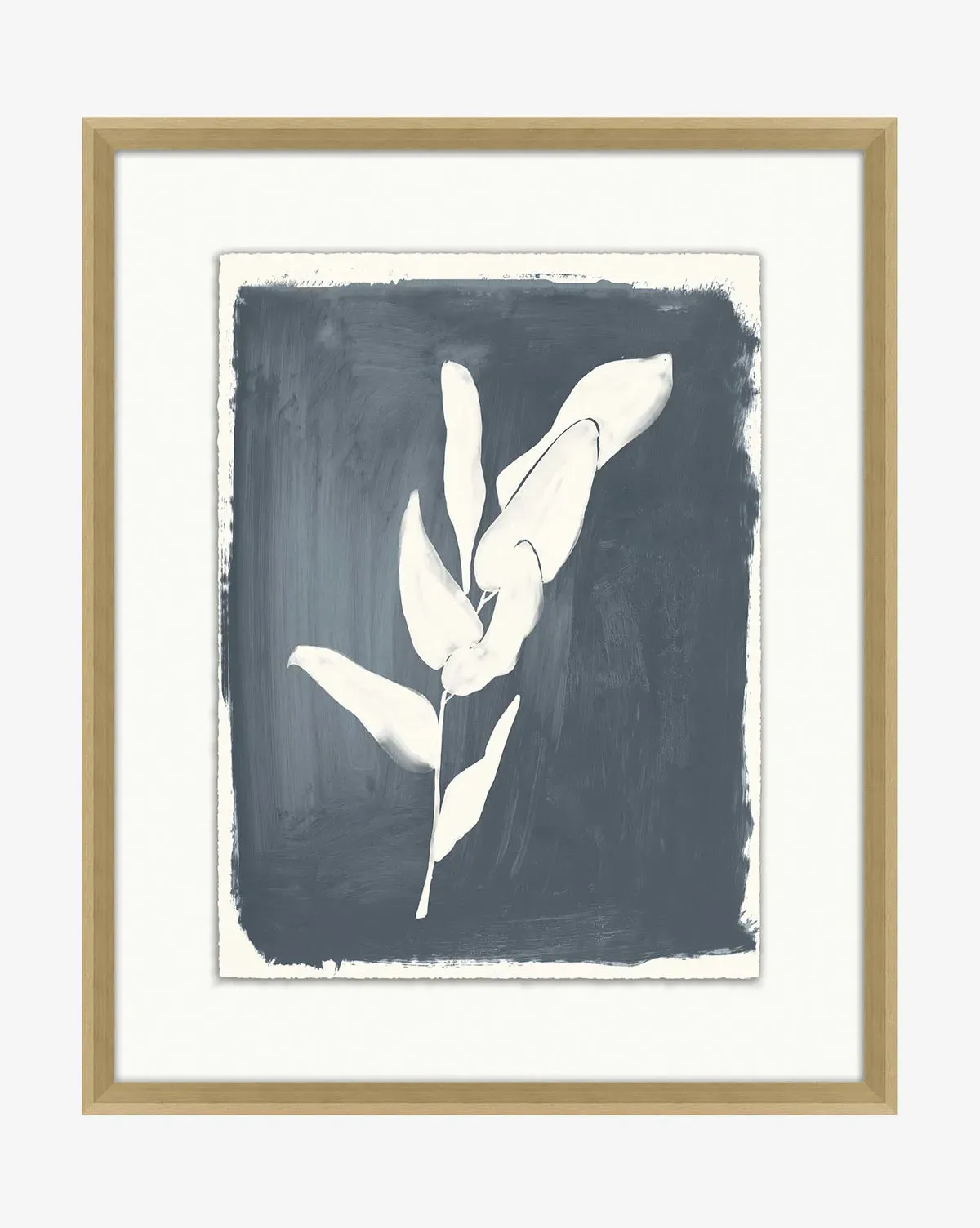 White Florals 4 Framed Giclee Print - White, Natural Wood product