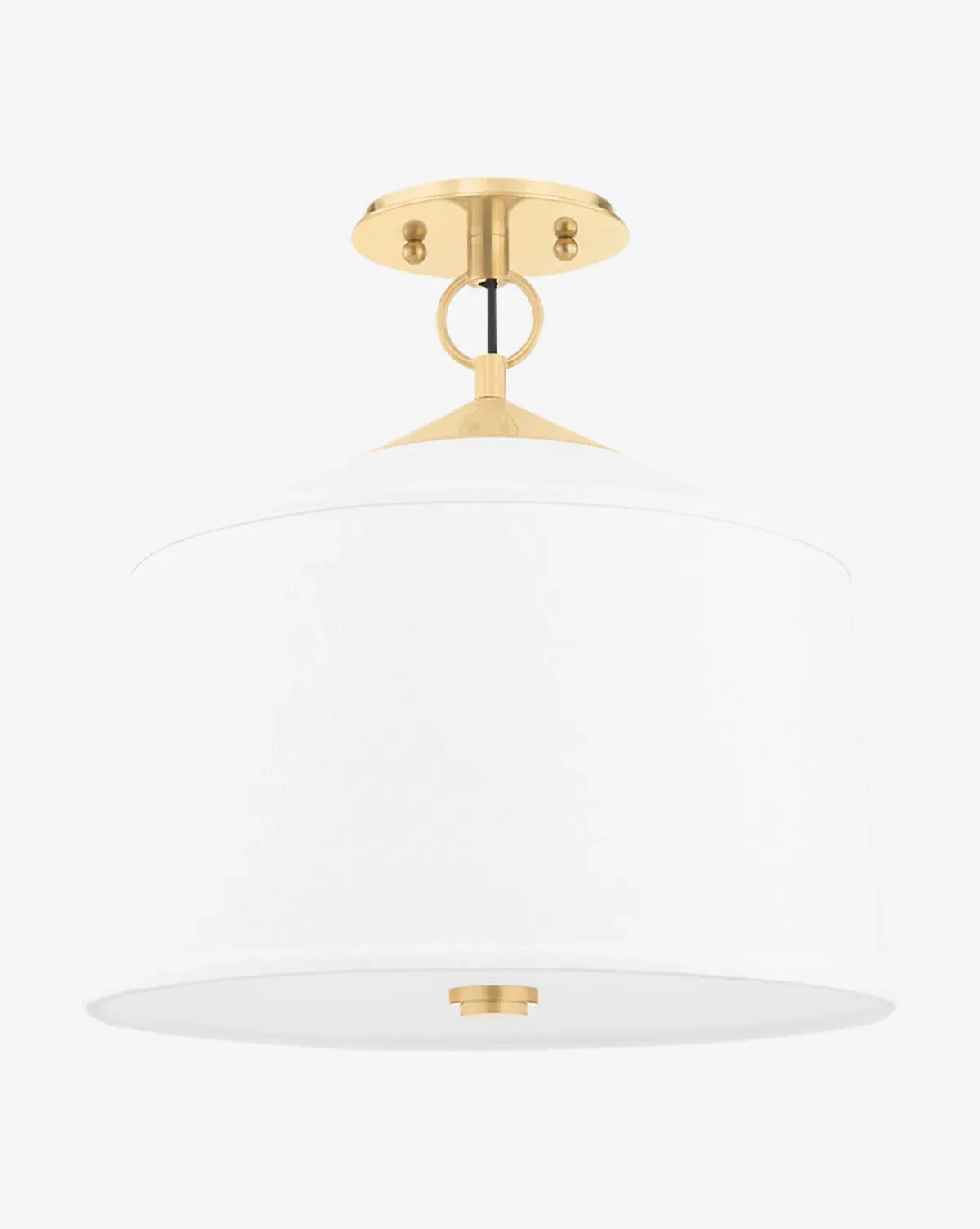 White Plains Semi-Flush Ceiling Light - Aged Brass product