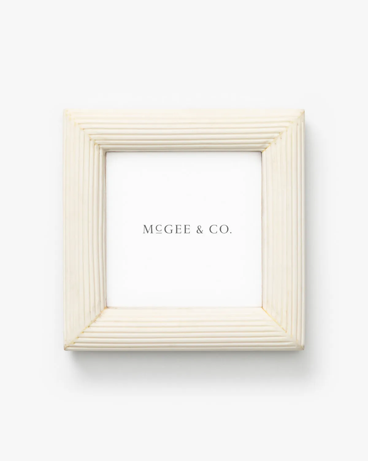 White Ridged Small Picture Frame - White product