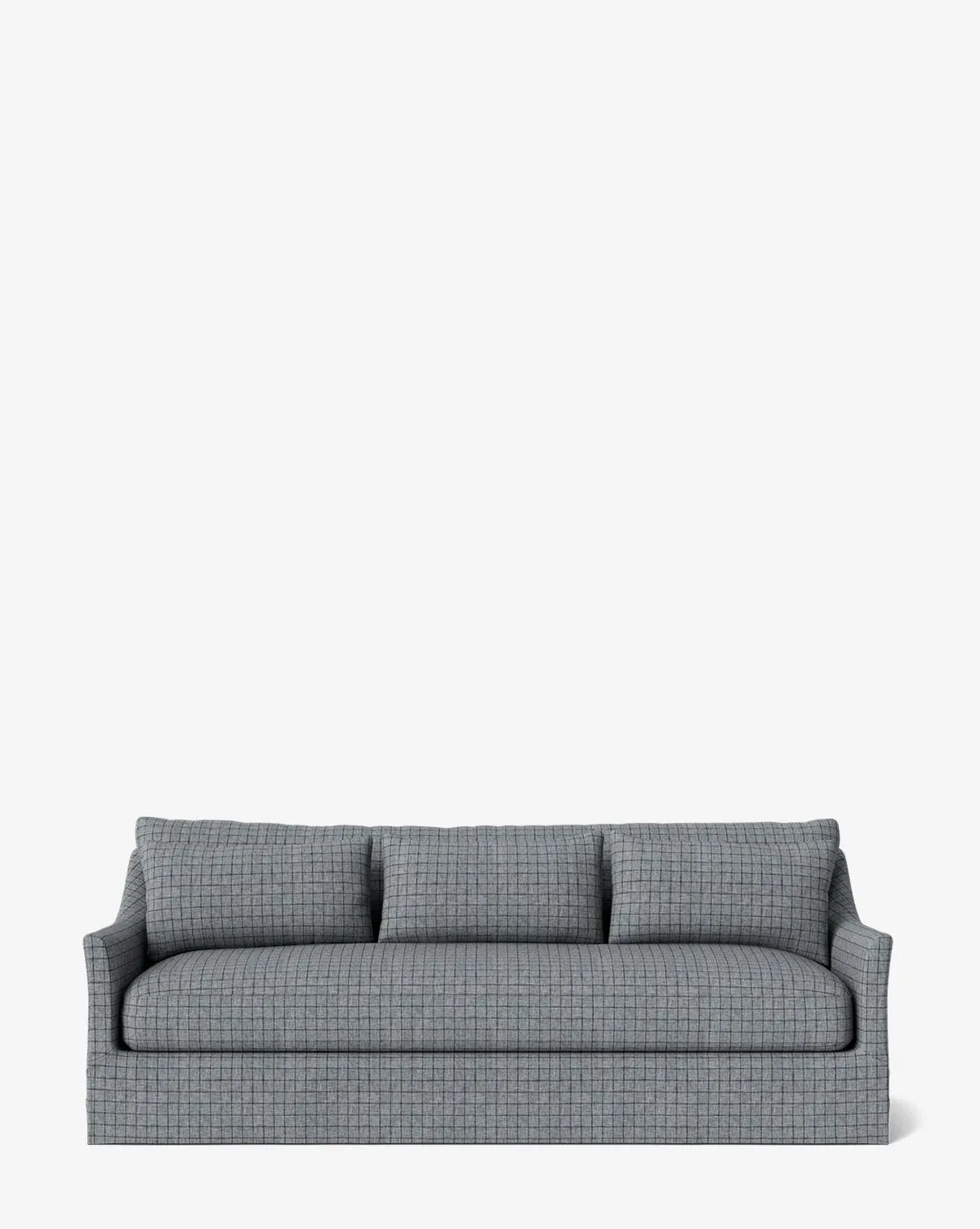 Wilhelmina Deep Slipcover Sofa - Ash Windowpane, Woven product