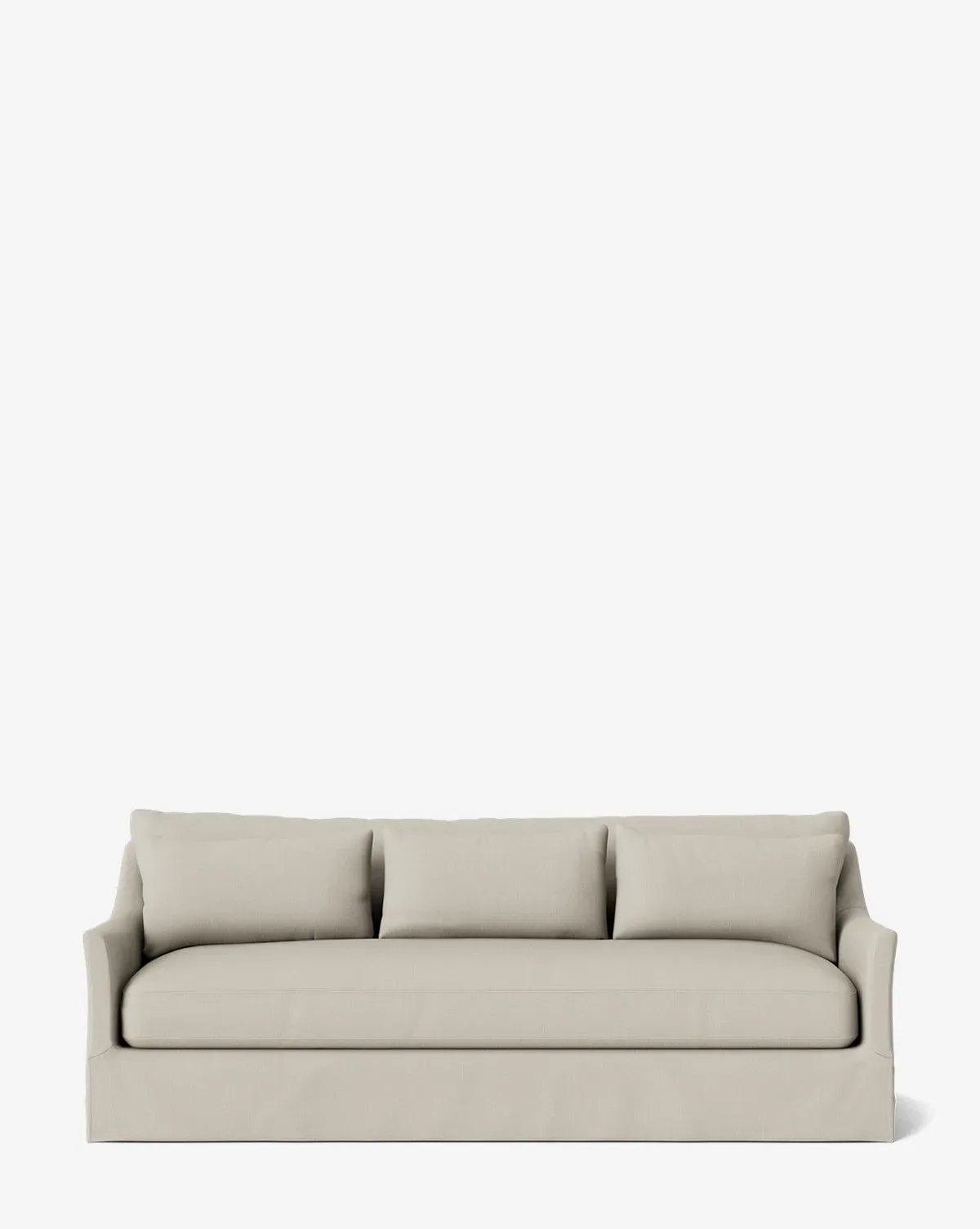 Wilhelmina Deep Slipcover Sofa - Basalt, Belgian Linen product