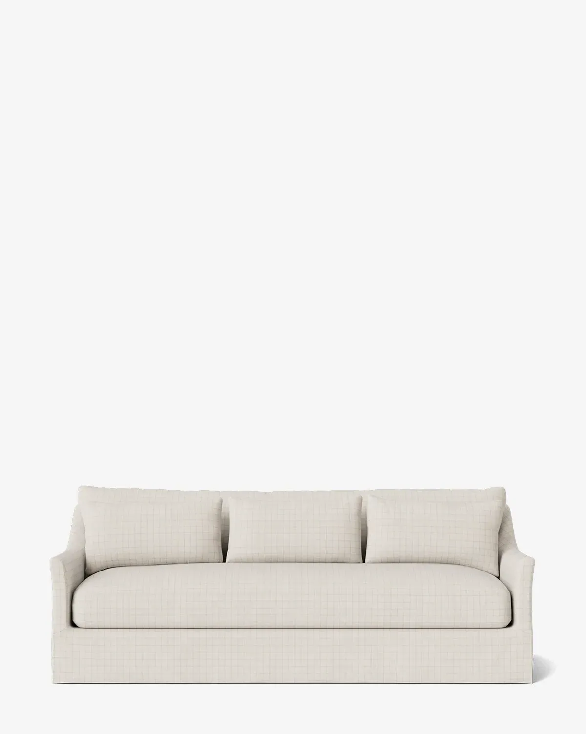 Wilhelmina Deep Slipcover Sofa - Ivory, Windowpane Wovens product