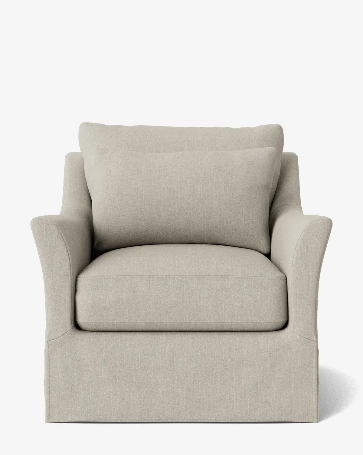 Wilhelmina Slipcover Swivel Lounge Chair - Belgian Linen product