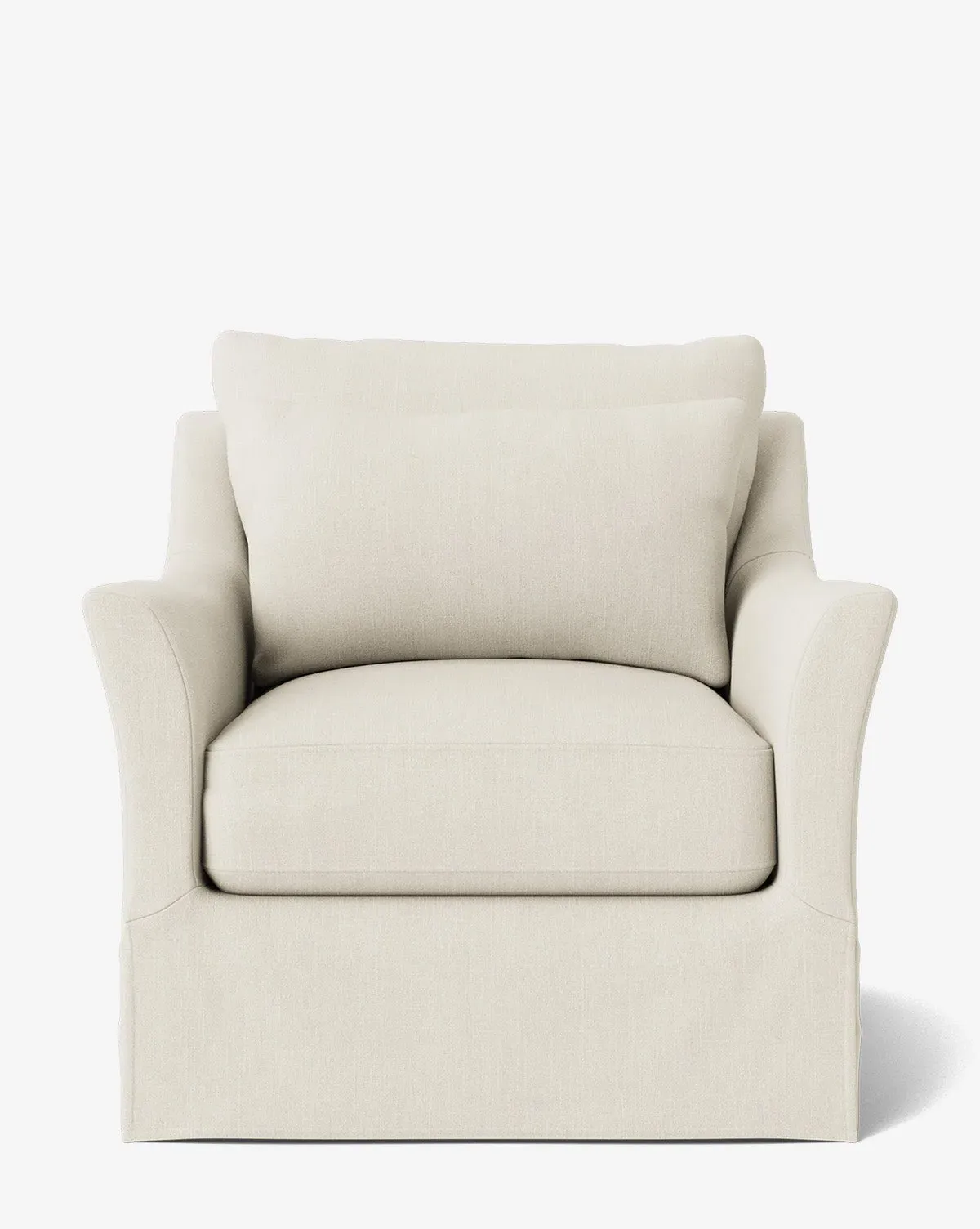 Wilhelmina Slipcover Swivel Lounge Chair - Belgian Linen product