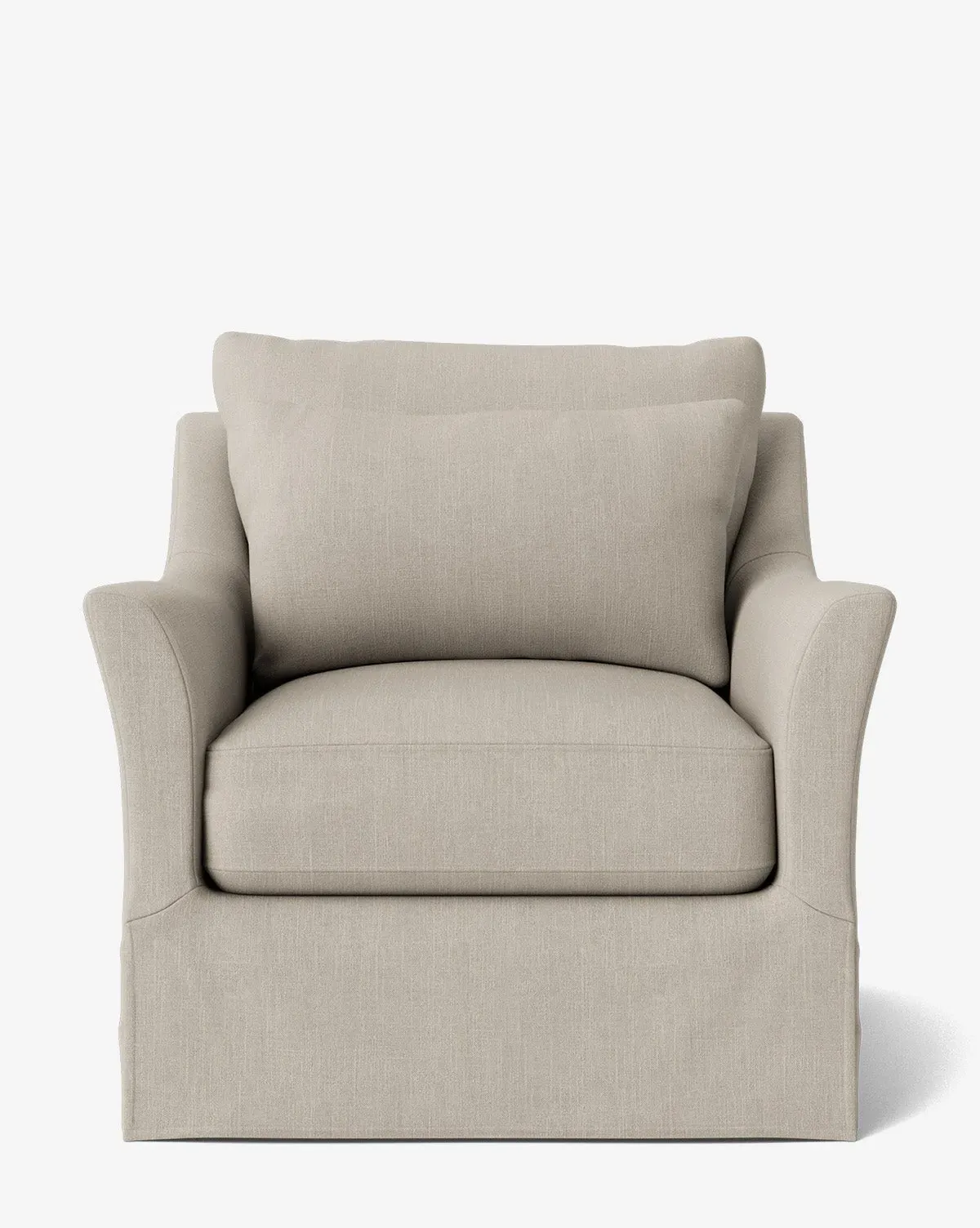 Wilhelmina Slipcover Swivel Lounge Chair - Belgian Linen product