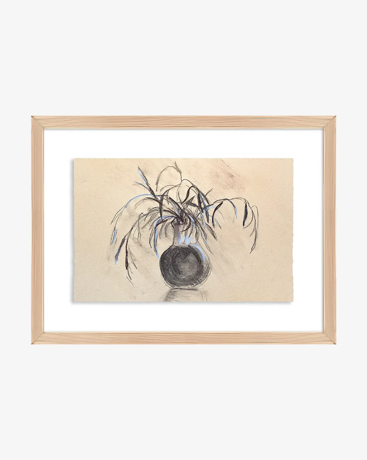 Willow Branches Framed Botanical Artwork - White Oak product