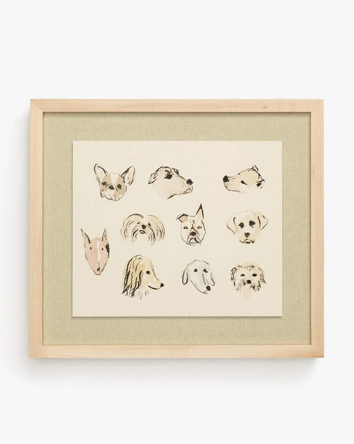Woof Framed Print - Maple Wood product