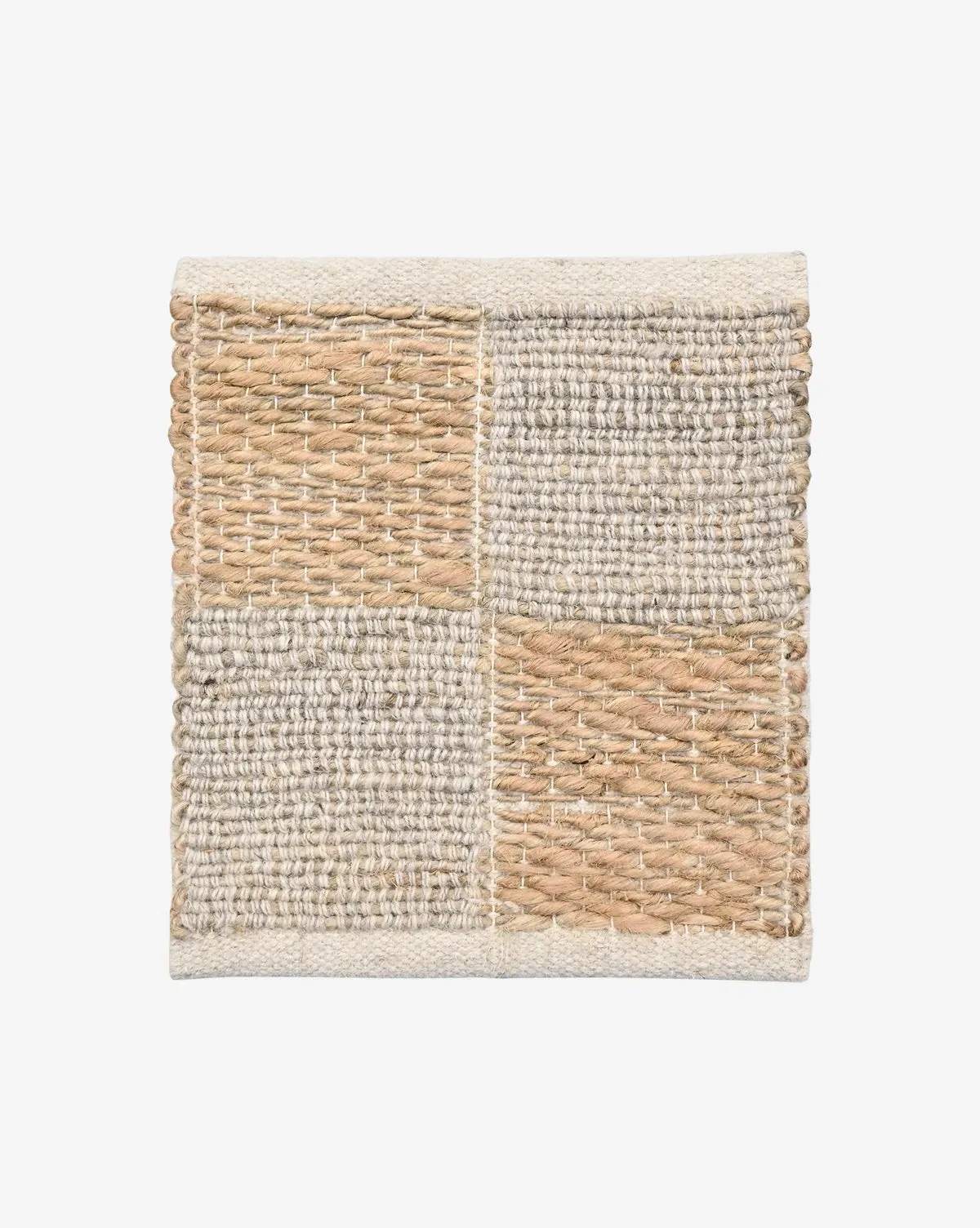 Wool & Jute Handwoven Checkered Rug Swatch product