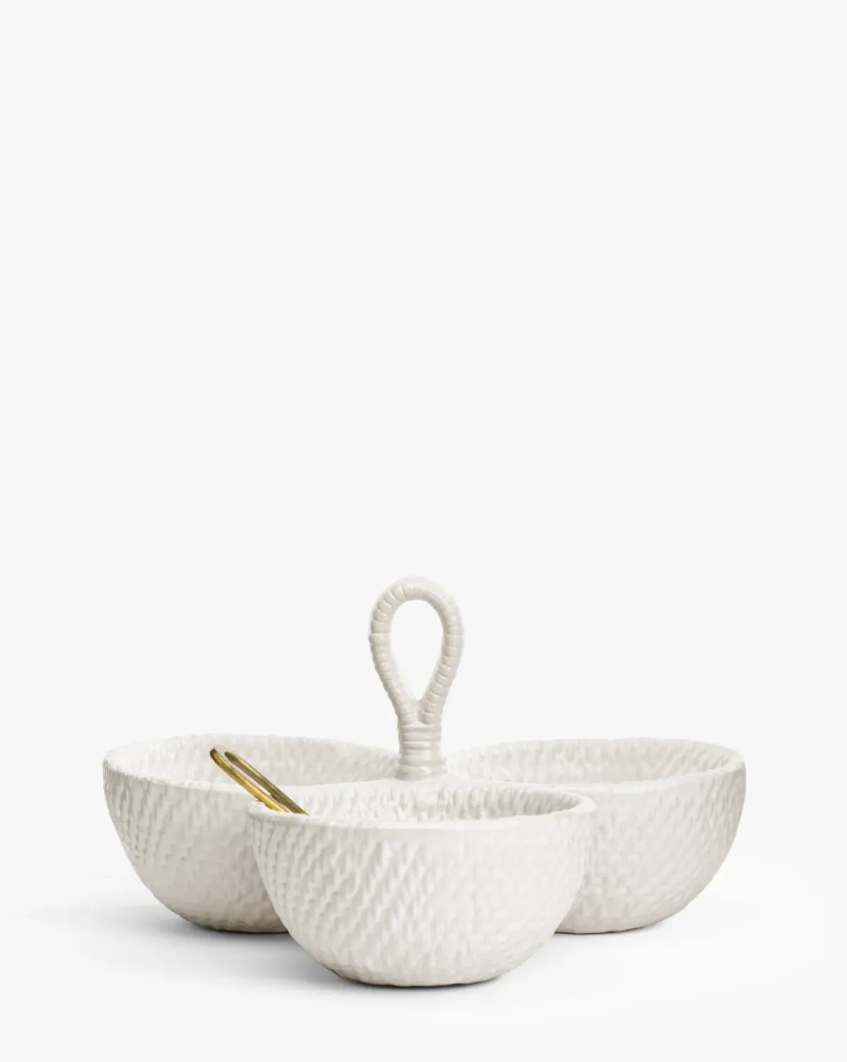Woven Ceramic Dip Dish with Spoon product