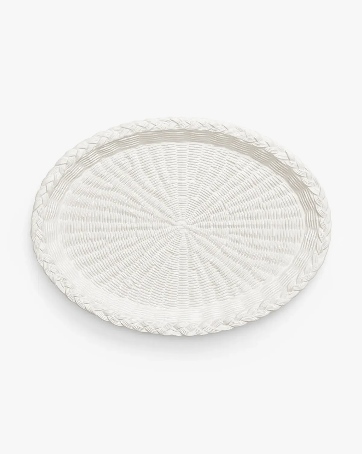 Woven Ceramic Platter - White product