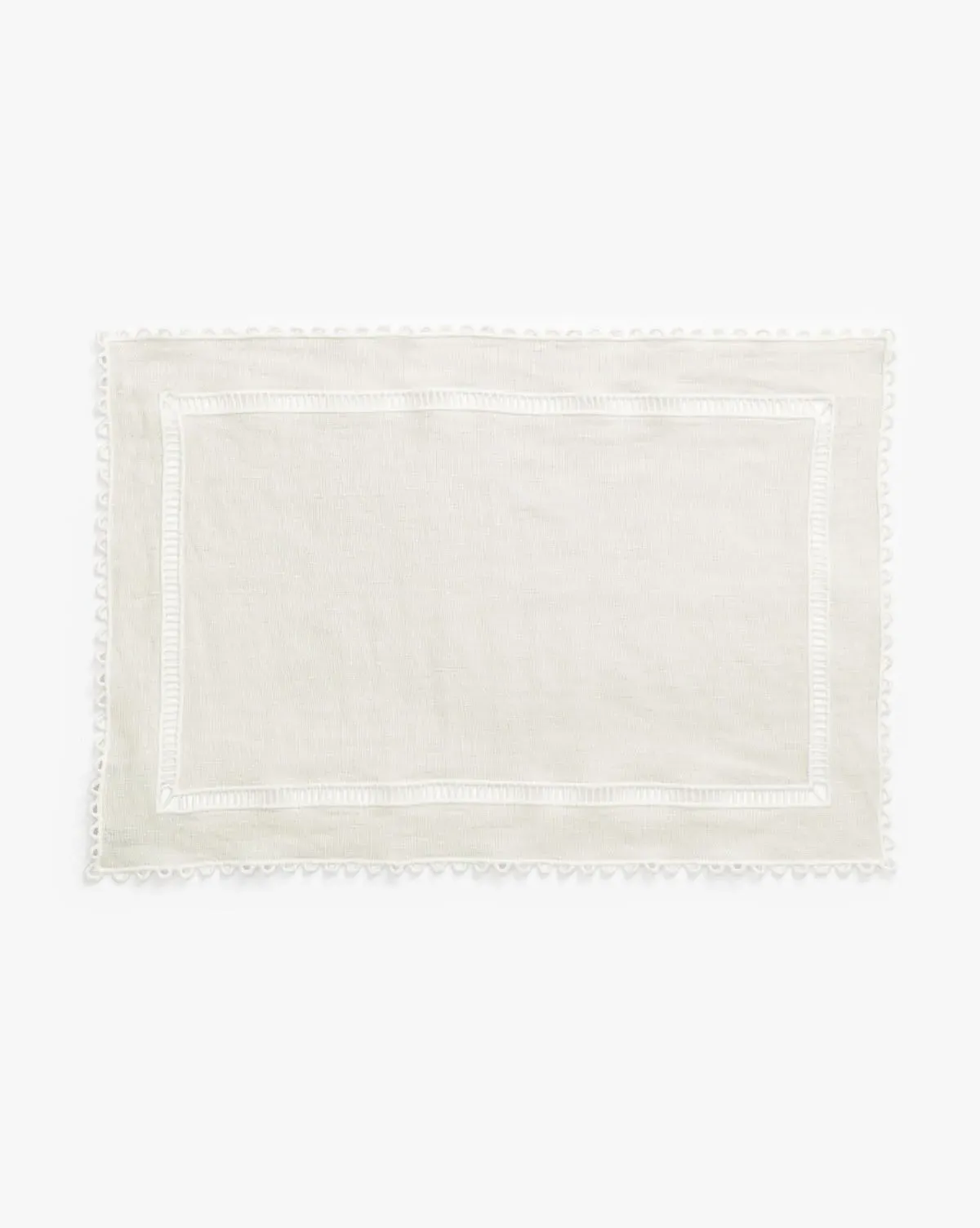 Woven Rectangle Placemat - Cream, Linen product